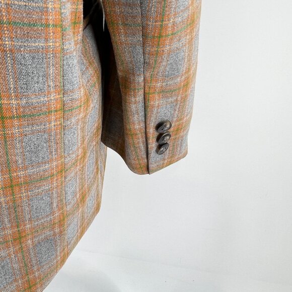 🧥 Steve Madden Women's Oversized Double Breasted Plaid Blazer Jacket – Size L - Picture 6 of 12